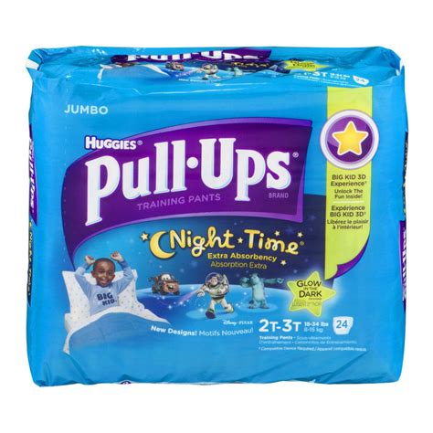 Huggies Pull Ups Training Pants Night Time Glow In The Dark Size 2t 3t 24 Ct Huggies Pull Ups