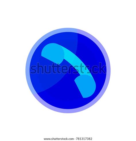 Round Phone Icon Stock Vector Royalty Free 781317382 Shutterstock