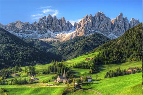 Mountain Village Summer Forest Tyrol Grass Nature Landscape Green Morning Wallpapers Hd