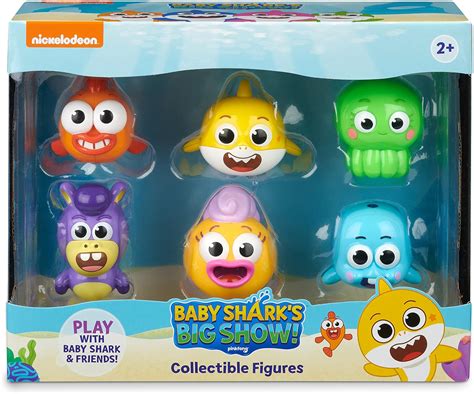 Baby Sharks Big Show Collectible Figures 6 Pack Multicolor Mail