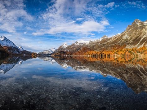 Lake Sils In Switzerland In The Valley Of Upper Engadine