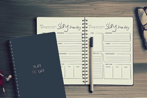 10 Printable Planner Notebook Layout Creative Templates Creative Market