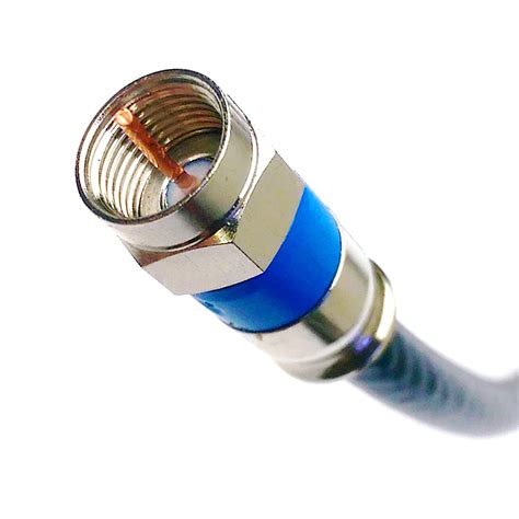 Buy 100ft Rg6 Coaxial Cable Weather Seal Anti Corrosion Brass Compression Connectors