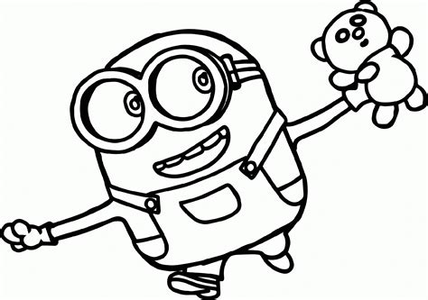 Minion Coloring Pages Bob All Versions And Poses Educative Printable