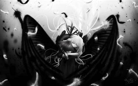 Anime Girl In Black And White Wallpapers HD / Desktop and ...