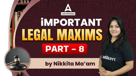Important Legal Maxims For Law Entrance Part Nikkita Ma Am Youtube