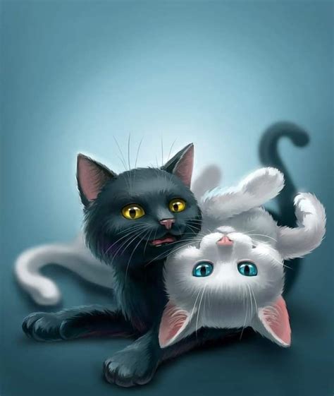 Pin De Tina Cluff En Gatitos Gatos Animados Tiernos Gatos Bonitos