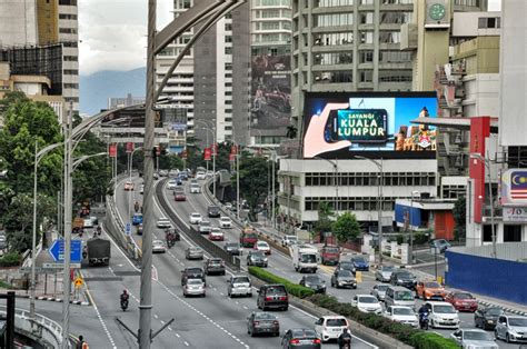 Suria shopping complex tops the list as the city's newest and classiest shopping complex. Digital Billboards at Jalan Tun Razak, Kuala Lumpur