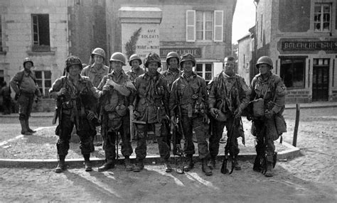Paratroopers Of Easy Company 506th Pir Band Of Brothers In The Square Of Sainte Marie Du
