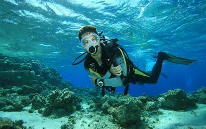 Scuba Diving Underwater Diver Ocean Sea Wallpapers