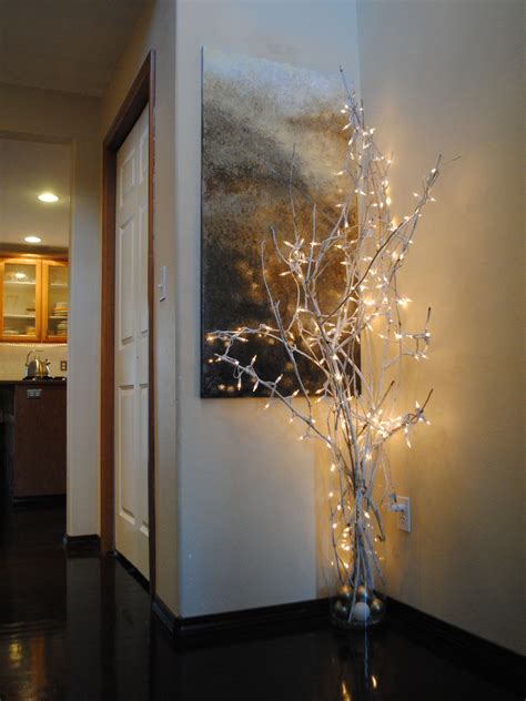 Simple Diy Christmas Tree Branches From The Yard White Spray Paint