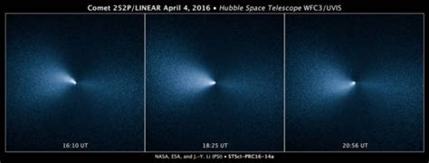 Nasas Hubble Telescope Reveals Images Of Comet 252p Passing Between