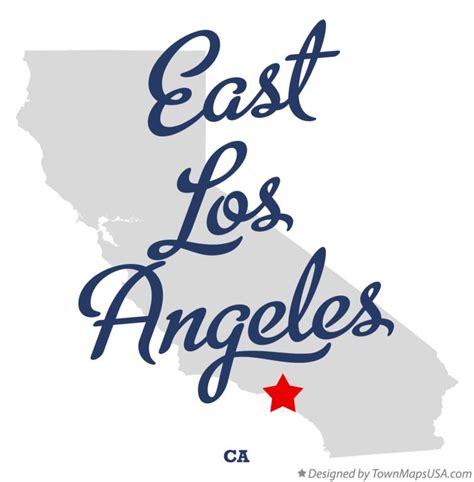 Map Of East Los Angeles Ca California