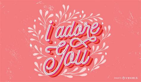 Adore You Lettering Quote Design Vector Download