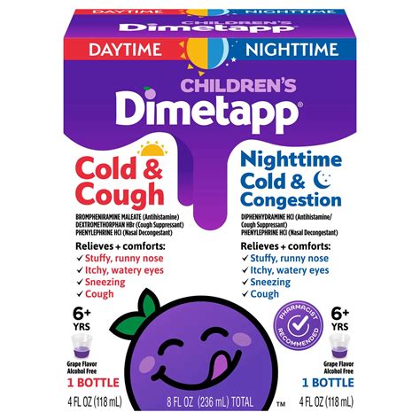 Dimetapp Childrens Daytime Nighttime Cold And Cough Grape Shop