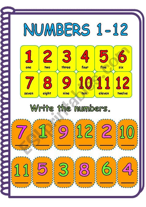 Printable Numbers 1 12