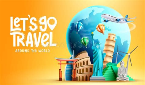 Travel Worldwide Vector Background Design Travel The World Text With