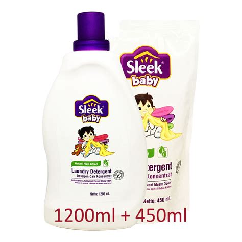 Sleek Baby Antibacterial Laundry Detergent 1200ml 450ml Shopee Malaysia