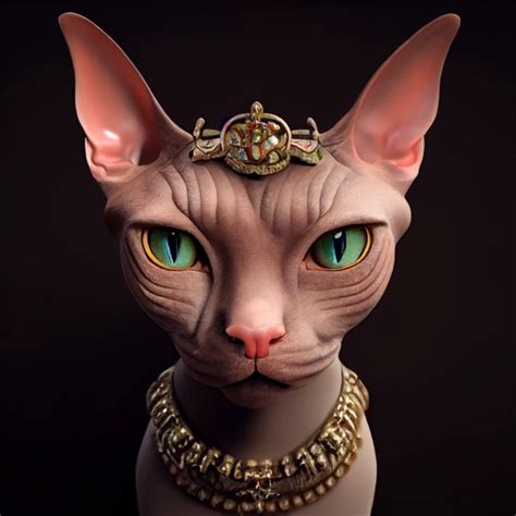 Anthropomorphic Sphynx Cat In Queen Of England 4k Midjourney Openart