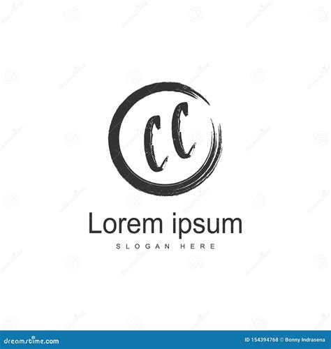 Initial Cc Logo Template With Modern Frame Minimalist Cc Letter Logo