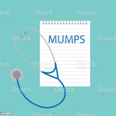 Mumps Disease Written In Notebook Stock Illustration Download Image