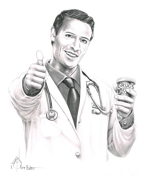 Doctor Drawing By Murphy Elliott Pixels