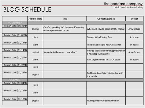 The Editorial Calendar A Key Component To Your Pr Strategy — The