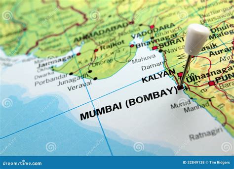 Mumbai Map Stock Photo Image Of India Pages Destination 32849138