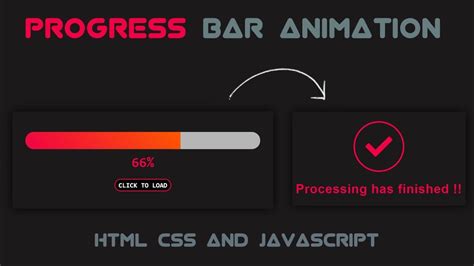 Javascript Loading Bar Animation On Button Click Progress Bar