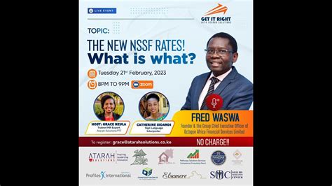 The New Nssf Rates What Is What By Fred Waswa Youtube