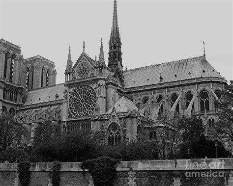 Notre Dame In Black And White Photograph By Rl Rucker
