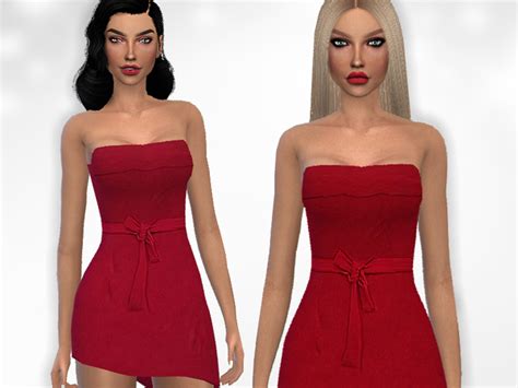 Feminine Dress By Puresim At Tsr Sims 4 Updates