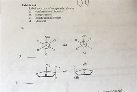 Solved Label Each Pair Of Compounds Below As
