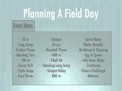 Check spelling or type a new query. P.E. Games - Planning A Field Day - YouTube