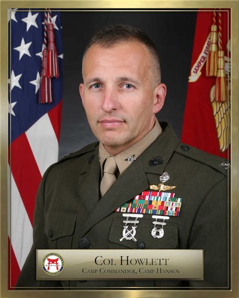 Colonel Brian M Howlett Marine Corps Base Camp Butler Leaders