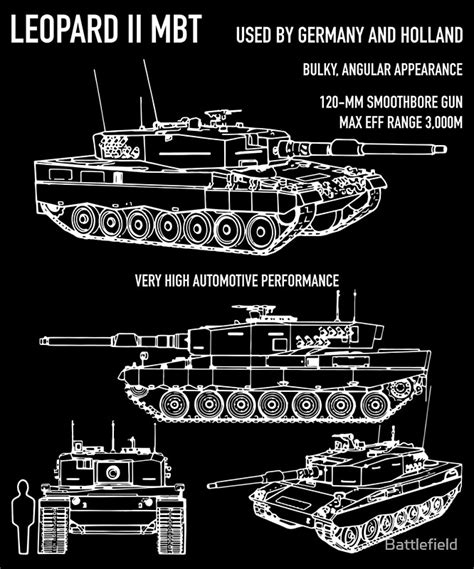 Leopard 2 Main Battle Tank Blueprint T By Battlefield Redbubble