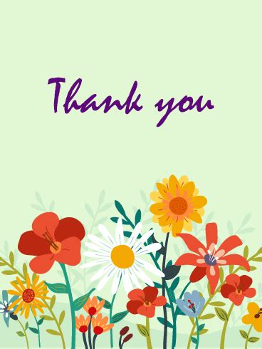 The best selection of royalty free thank you flowers vector art, graphics and stock illustrations. Flower Garden Thank You Card | Birthday & Greeting Cards ...