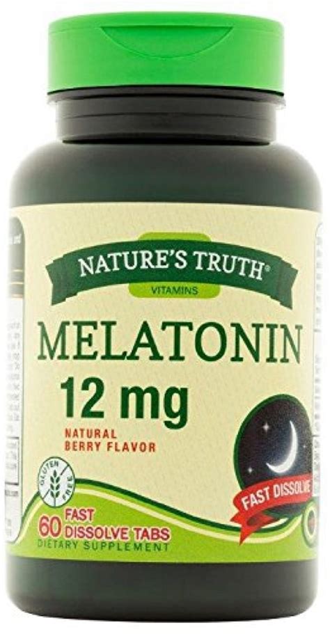Natures Truth Melatonin Fast Dissolve Tablets 12 Mg Natural Berry