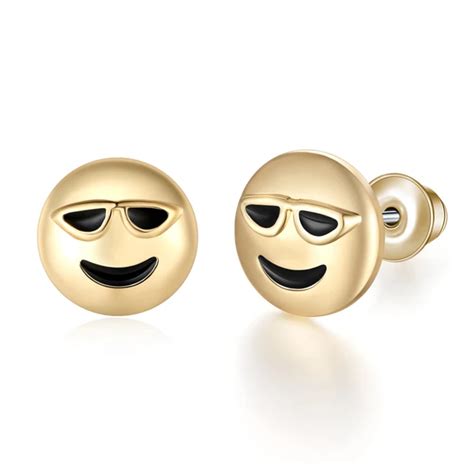 Buy New Cute Enamel Emoji Stud Earrings For Women