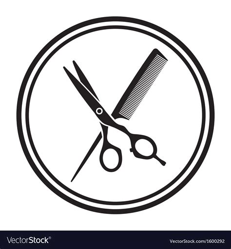 Scissors And Comb Royalty Free Vector Image Vectorstock