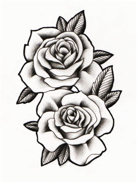 Rose is a symbol of love, a gift of rose says i love you and without thorns says love at first sight. Image result for drawn roses | Rose drawing tattoo, Roses ...
