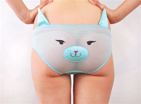 kitty face panties with ears lingerie