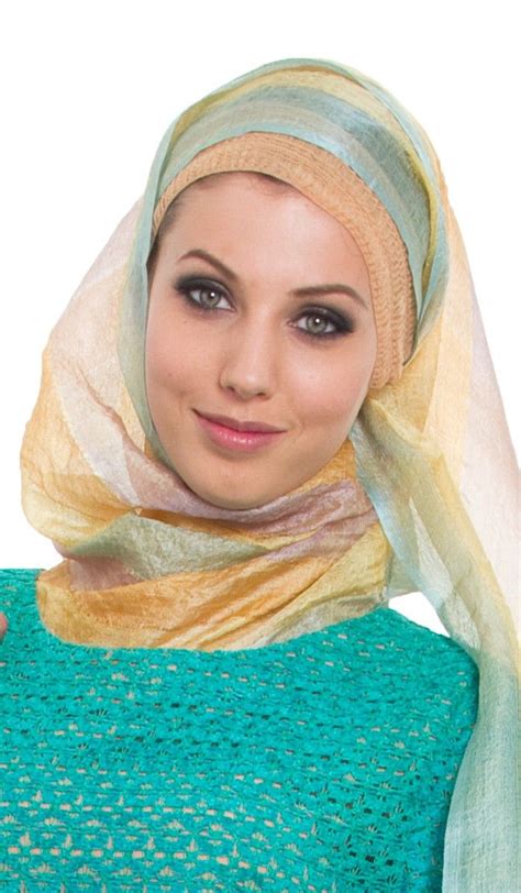 womens green and gold striped silk wrap hijab islamic hijabs hijab stripe silk hijab scarf