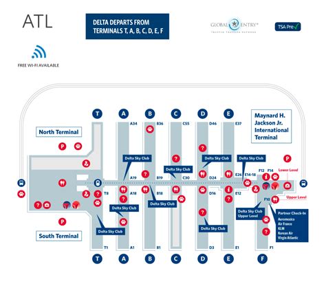 Atlanta Airport Map | Atlanta airport, Airport map, Atlanta map