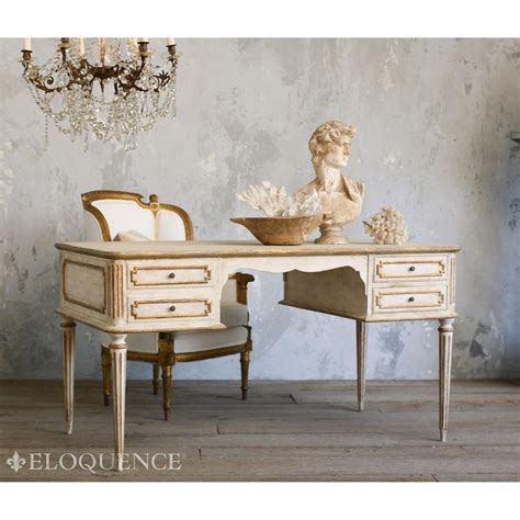 Gorgeous And Classic French Style Desk For Your Office Double Sided