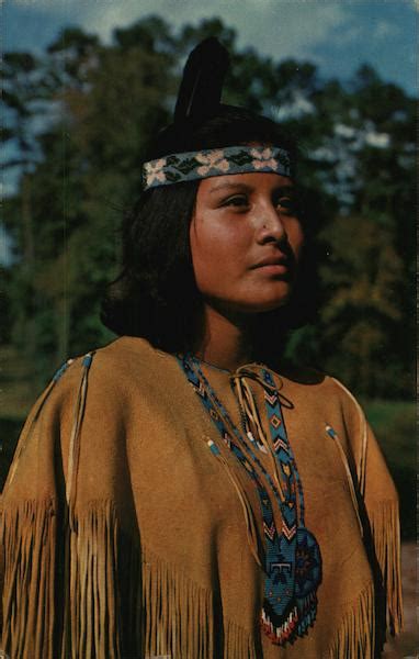 native american woman native americana postcard