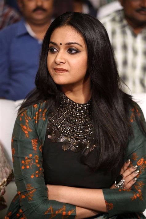 Keerthy Suresh Photos In Black Dress At Gang Pre Release Event
