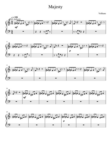 Majesty Sheet Music For Piano Download Free In Pdf Or Midi