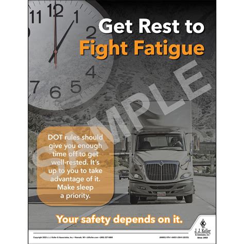 Get Rest To Fight Fatigue Motor Carrier Safety Poster