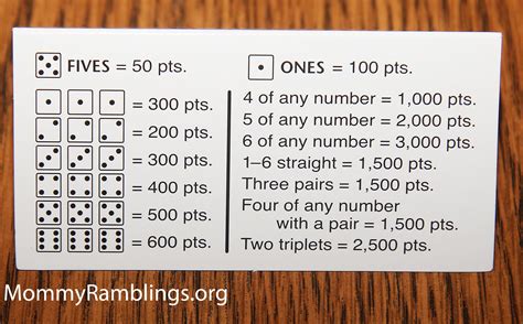 Printable Farkle Rules In 2020 Diy Dice Games Dice Game Rules Dice